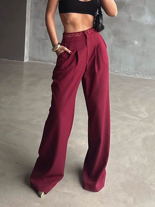 7453 Брюки женские бордовый GIRL 