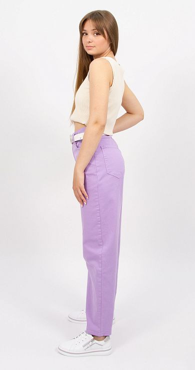 01008 Джинсы женские сиреневый EURO FASHION 