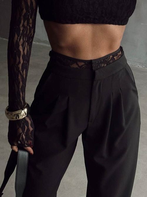 7453 Брюки женские черный GIRL 