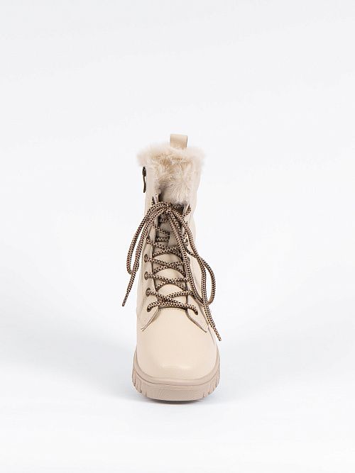 U496-031 Ботинки женские молочный Baden 