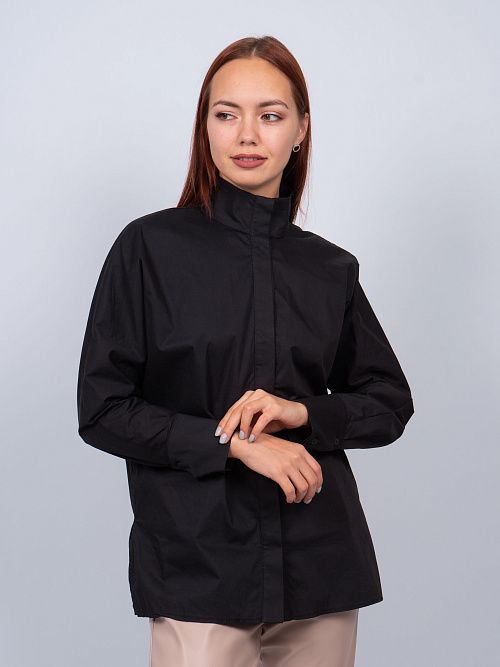 242033 Рубашка женская черный MIRA MIA 