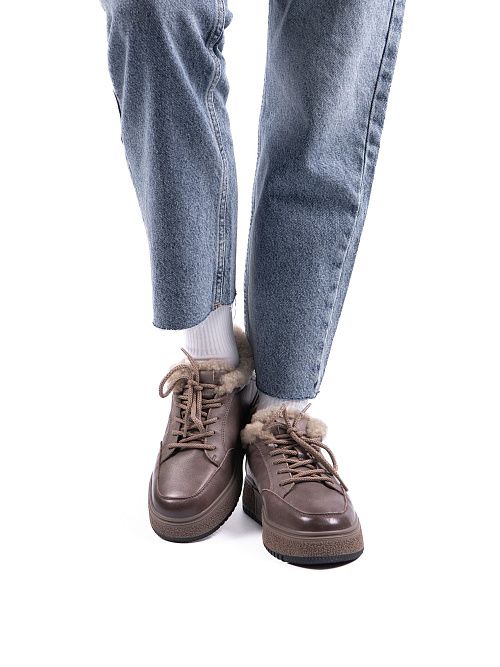 DBY-RA011-002-2M Полуботинки женские натуральная кожа коричневый 365 