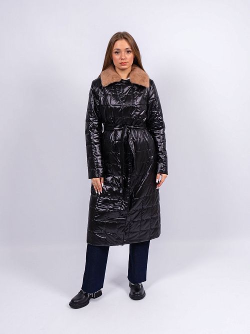 M25539-YT1 Пальто женское черный ILAMONER 