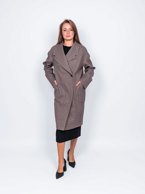 KR-171-МЗ-т.кор Пальто женское темно-коричневый 365 