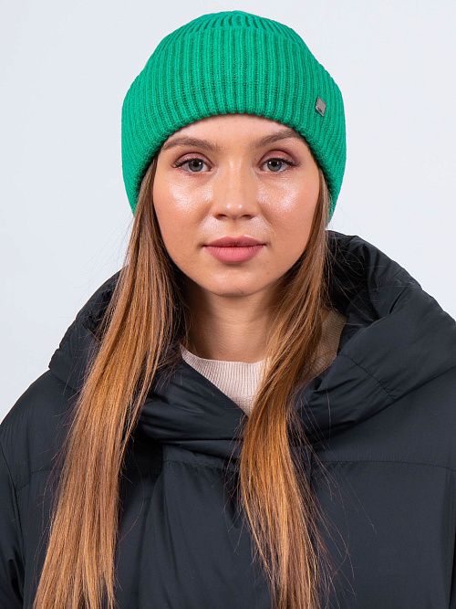 ЗЕТА Шапка женская зеленый MISKORKI 