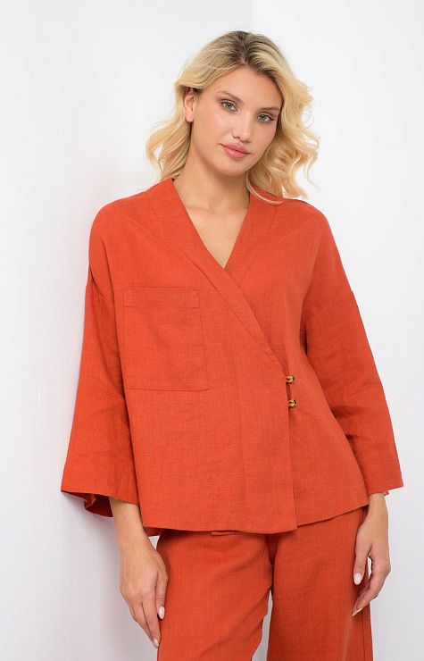 04378AA Жакет ШЕННЕН терракотовый AGENDA 