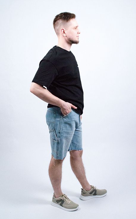 130594/SI Шорты мужские синий QWENTINY 