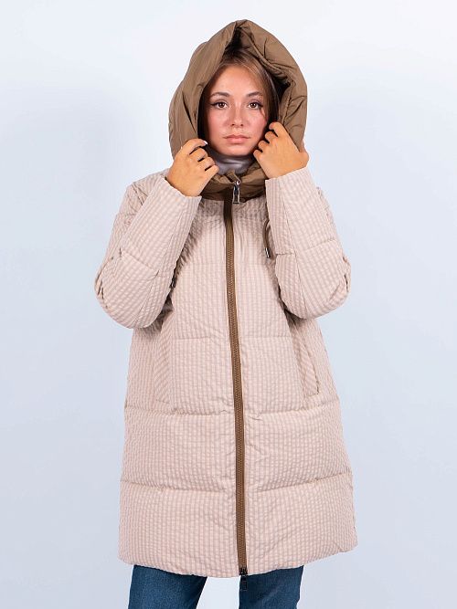 78685/3 Пальто утепленное женское бежевый Baimuni 