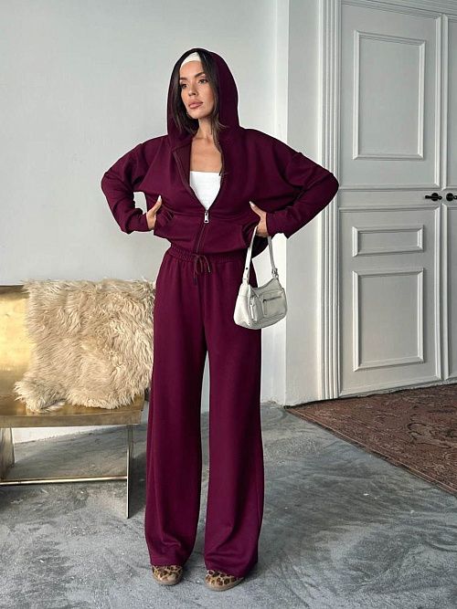 4626-bordo Брюки женские бордовый Girl 