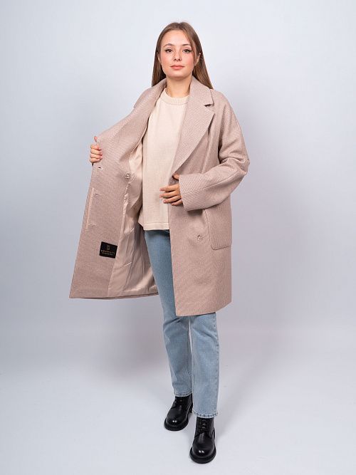 KR-293N-Мал.звезда Пальто женское бежевый Sempati 