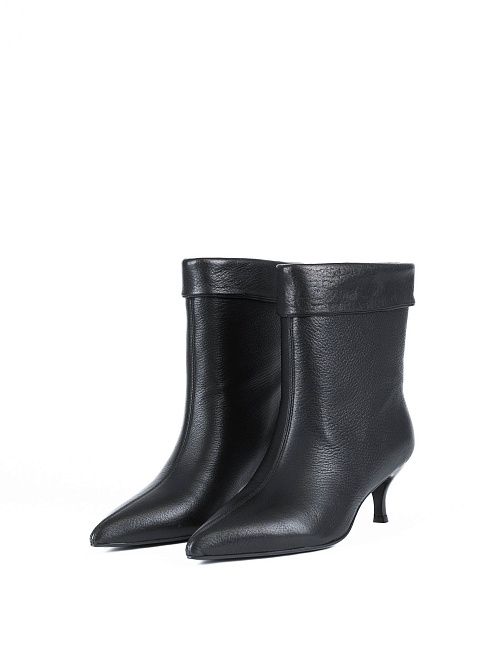 JA613D-M192-P1537 Ботильоны женские натуральная кожа черный 365 