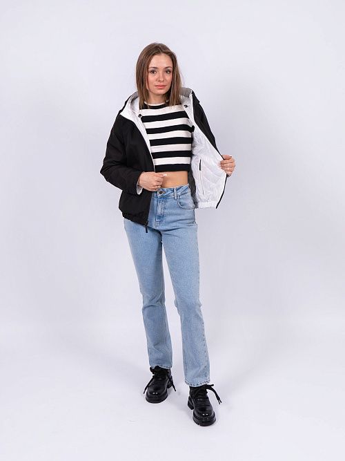 5752-002 Куртка женская двусторонняя белый ICEBEAR 