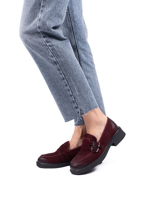 V8A80355-4 Туфли женские натуральная кожа бордовый 365 