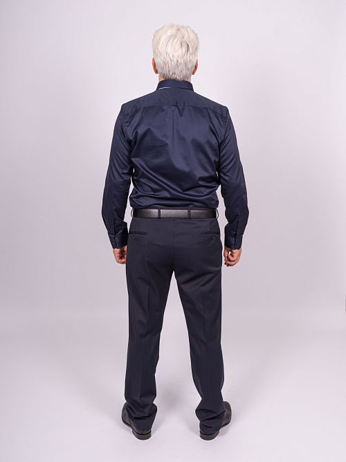 820-1311.C051.Y000.L.B0301 Рубашка мужская синий LUXOR 