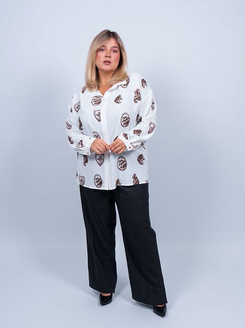 33-020269-1731-01 Блуза Люси женская белый КЛЮКVА 