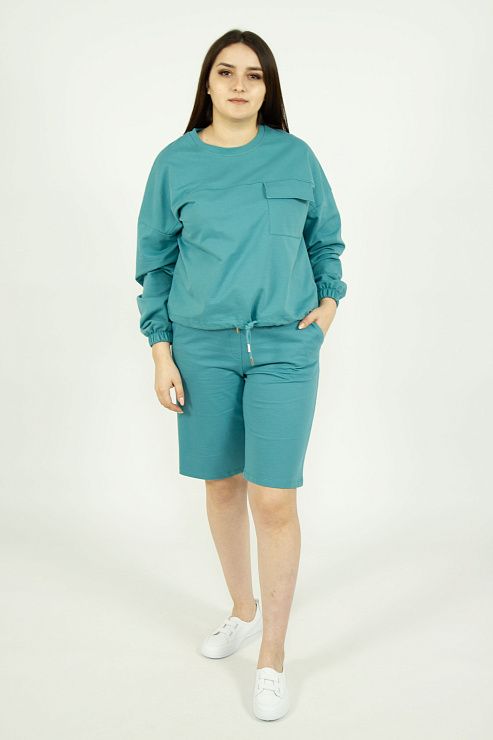 EBT4014 Шорты женские изумрудный VERY NEAT 