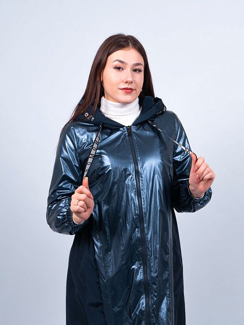 N72688/1 Пальто утепленное женское синий Baimuni 