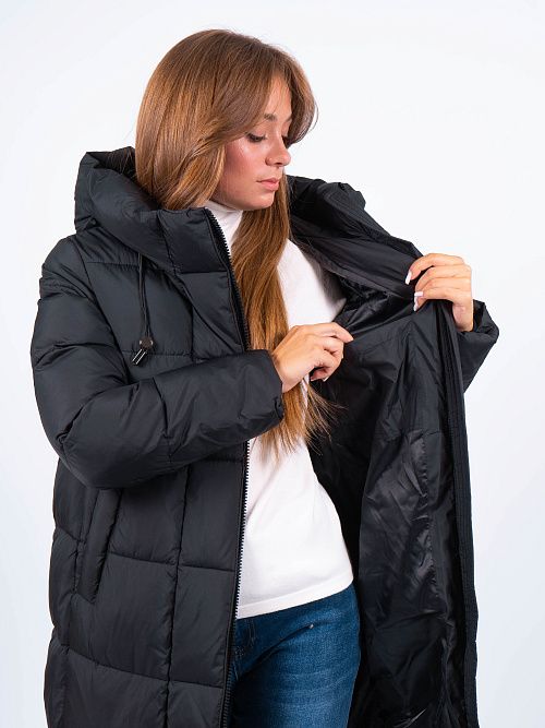 GWD4502I-G901 Пальто женское черный ICEbear 