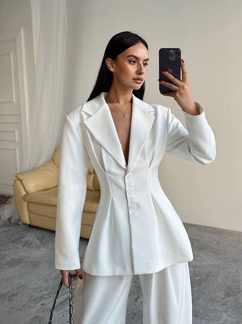 7479 Пиджак женский белый GIRL 