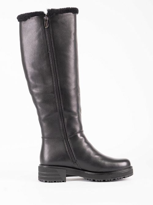 XJU-52247-10A-KW Сапоги женские натуральная кожа черный Madella 