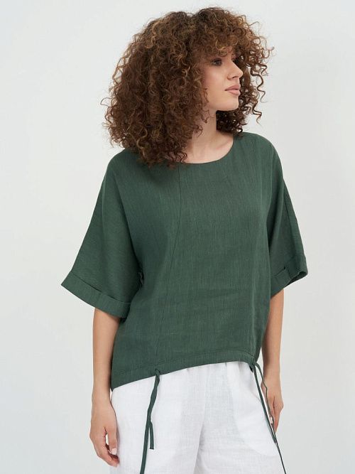 3786-ИЛ23 Блузка женская зеленый ELECTRA STYLE 