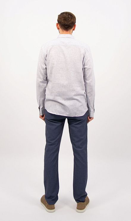 820-1256.P084.Y000.L.B0301 Рубашка мужская серый LUXOR 