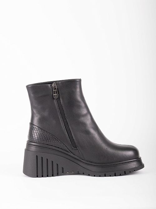 XUS-52487-4A-KW Ботинки женские натуральная кожа черный Madella 