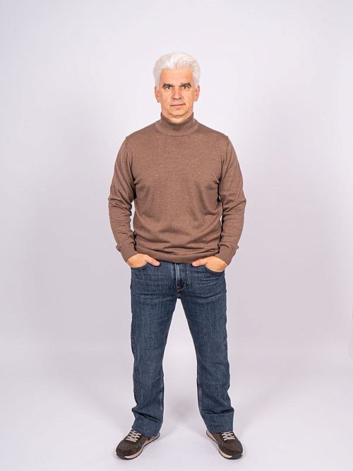 823-0606.O019.Y001.L.C0271 Водолазка мужская коричневый LUXOR 