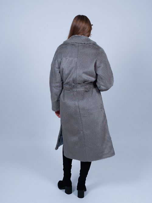KR-135/2-Норка Шуба женская серый Sempati 