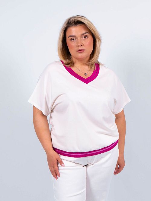 241-25423-33/1 Блуза женская белый VIX VOX 