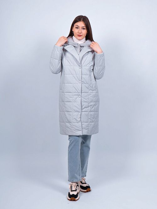 N726115 Пальто утепленное женское серый Baimuni 
