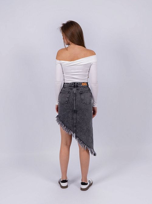 9548 Юбка женская джинсовая серый MYD 