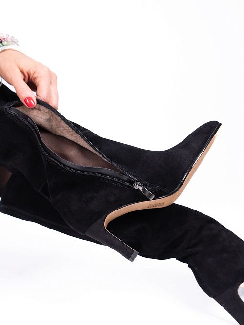 NE007D-H555-2 Сапоги женские натуральная кожа черный 365 