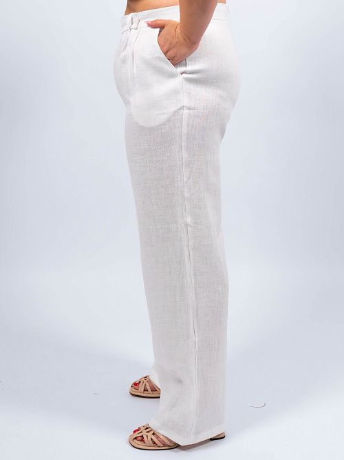 КЛ-7772-ИЛ23 Брюки женские белый ELECTRA STYLE 