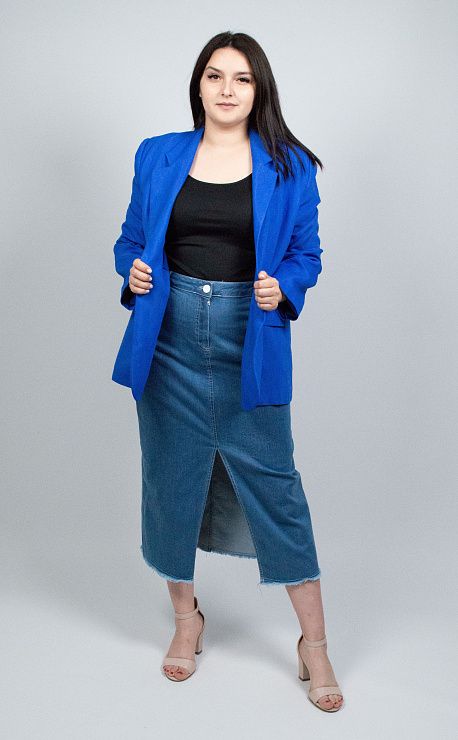 Y239103 Пиджак женский синий MIRA MIA 