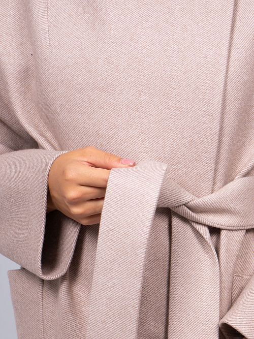 KR-171-Рубчик Пальто женское бежевый Sempati 