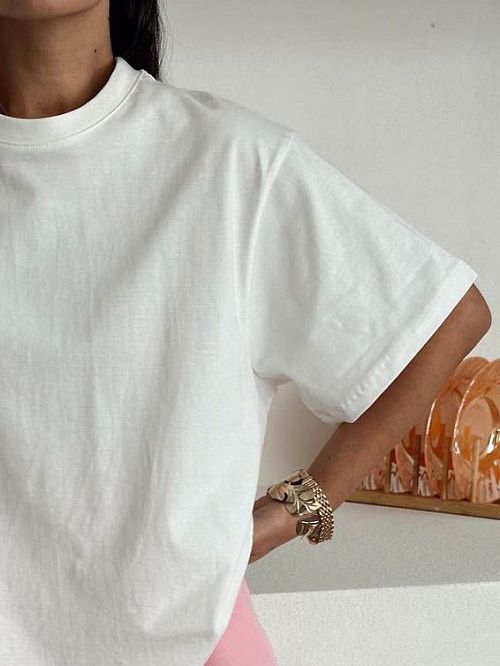 4607 Футболка женская белый GIRL 