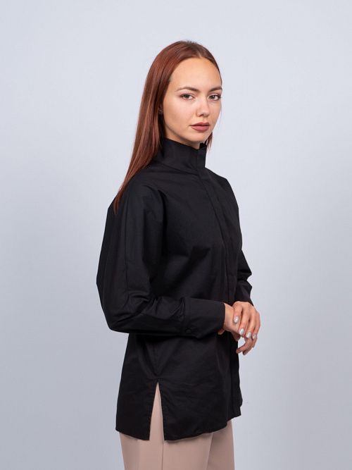 242033 Рубашка женская черный MIRA MIA 