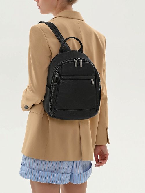 114-340-11-4 Рюкзак женский черный Portofiano 