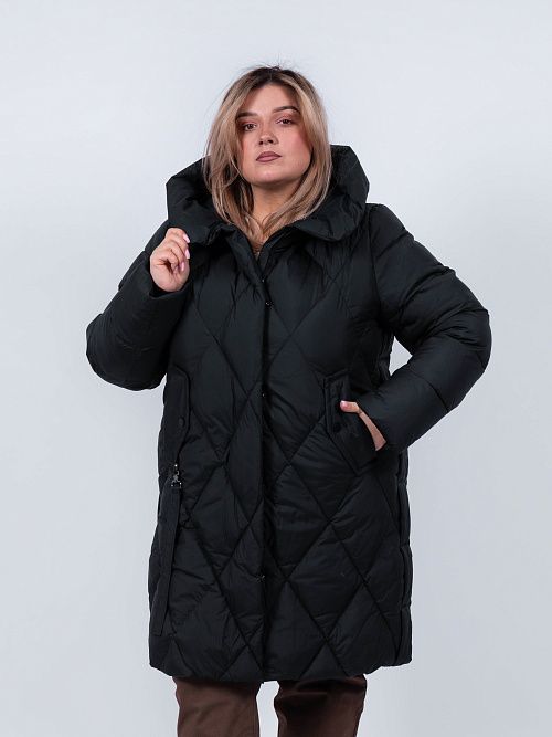 GWD4637I-G901 Пальто женское черный ICEbear 