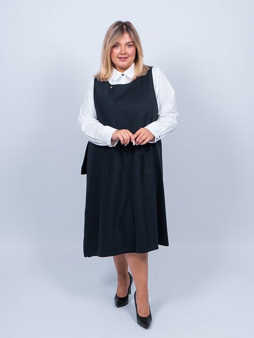 Нуар Сарафан женский темно-синий ZAR STYLE 