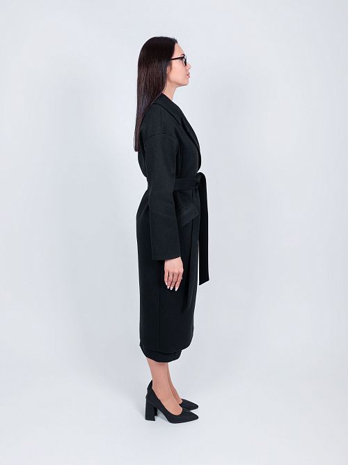 KR-296-МИЛЛ-2 Пальто женское черный 365 