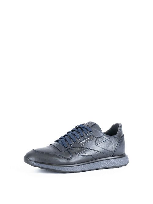 9051 blue Кроссовки мужские натуральная кожа синий Shach 