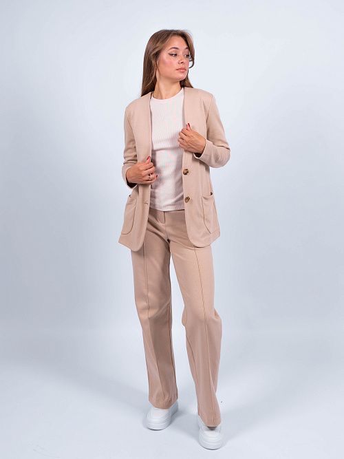 ЕВТ3188/ Жакет женский темно-бежевый VERY NEAT 