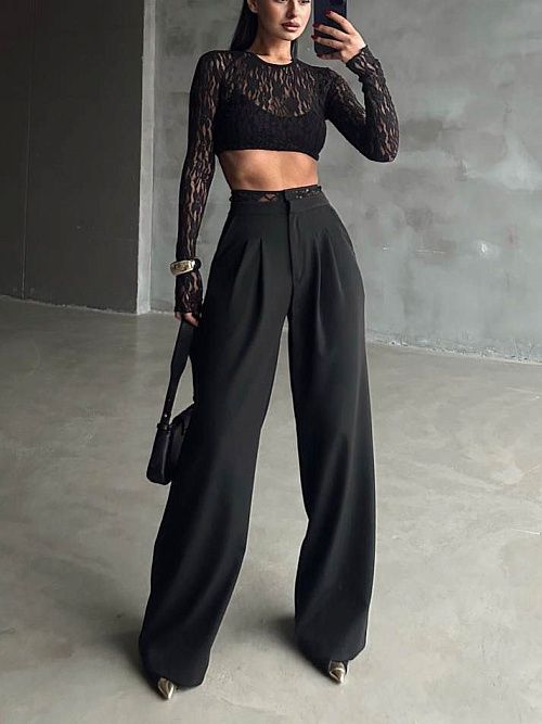 7453 Брюки женские черный GIRL 