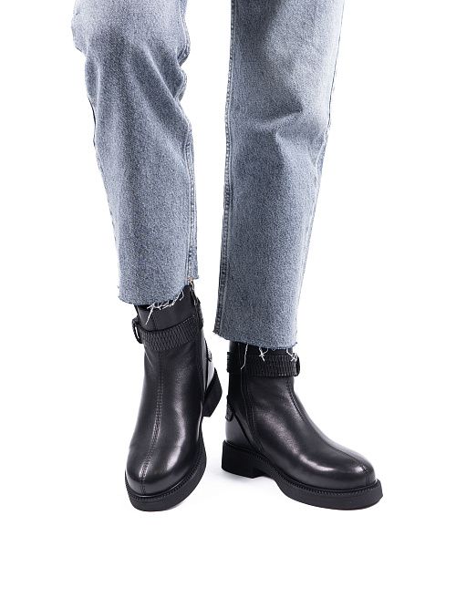 JA005-K484-P1213M Ботинки женские натуральная кожа черный 365 