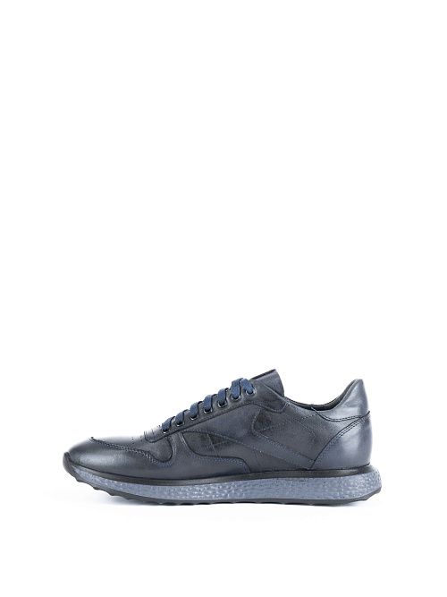 9051 blue Кроссовки мужские натуральная кожа синий Shach 