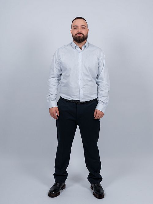 820-1256.P058.Y000.L.XB0161 Рубашка мужская голубой LUXOR 