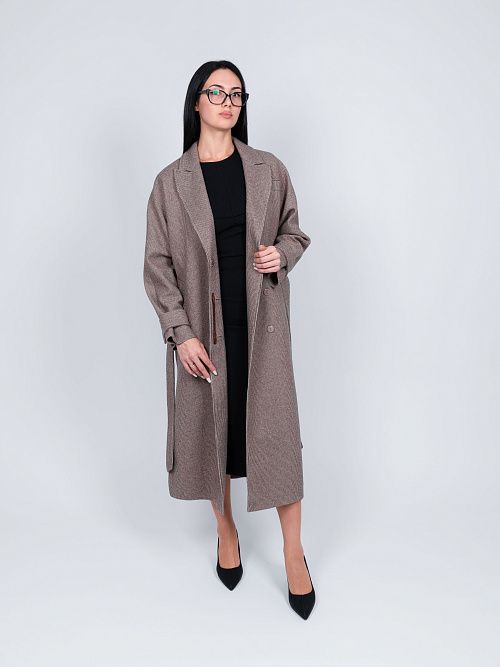 KR-309-МЗ-кор Пальто женское коричневый 365 