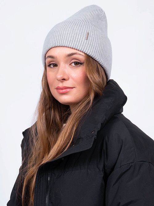 ЛЭВЭЛ Шапка женская серый MISKORKI 